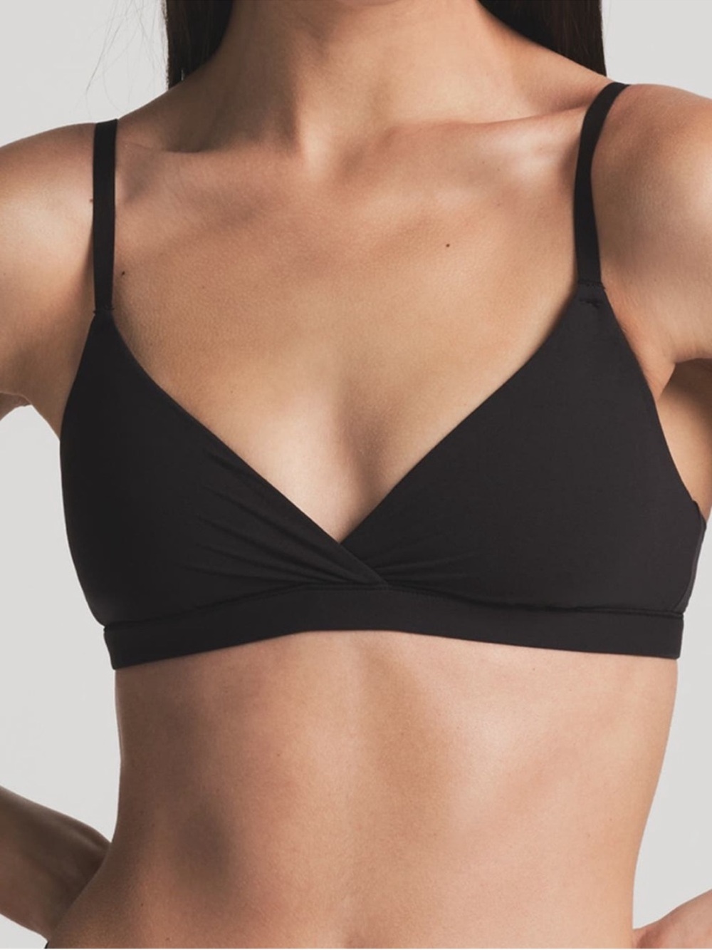 NWOT SKIMS Fits Everybody Crossover Bralette - Onyx